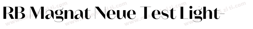 RB Magnat Neue Test Light字体转换